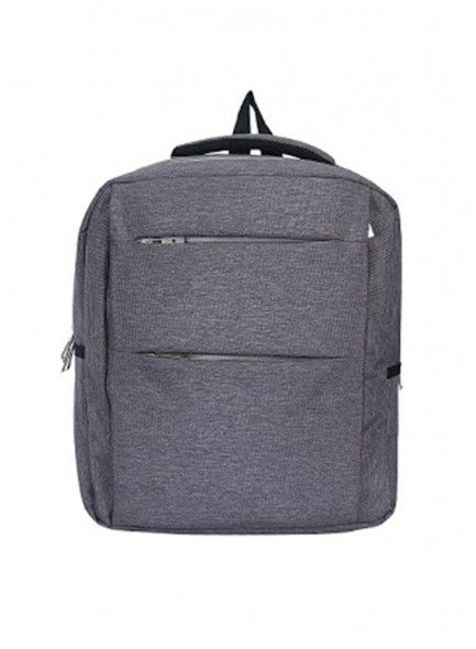 BACKPACK WITH SIDE POCKET IN GREY MOQ - 50 PCS