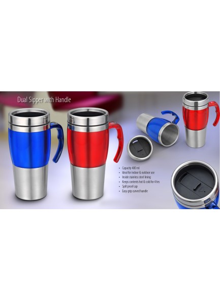 DUAL SIPPER WITH HANDLE MOQ 25