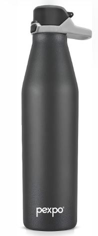 Pexpo Lotto Black Stainless Steel Flask