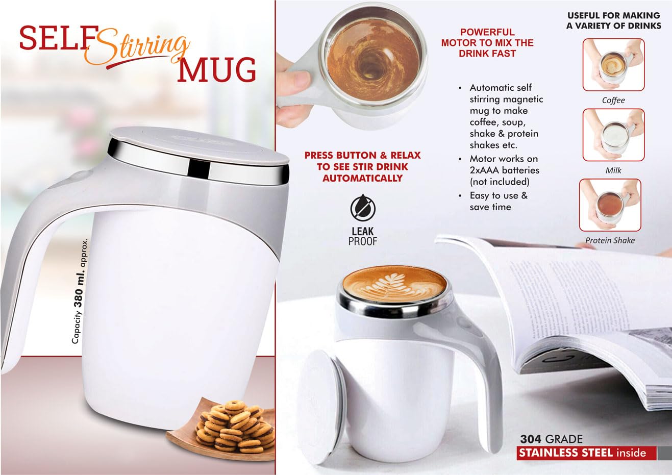 Astra Automatic Self Stirring Coffee Mug