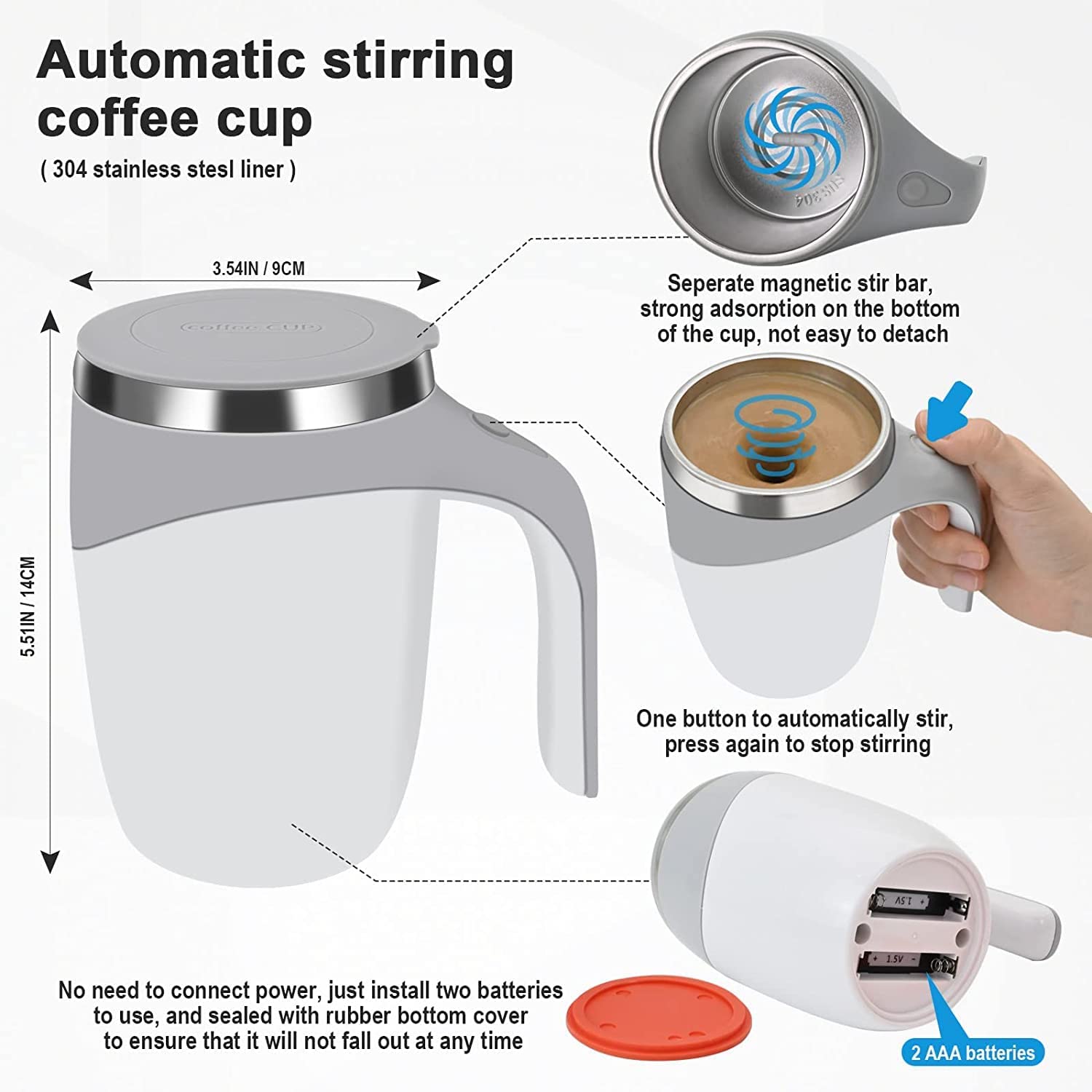 Astra Automatic Self Stirring Coffee Mug