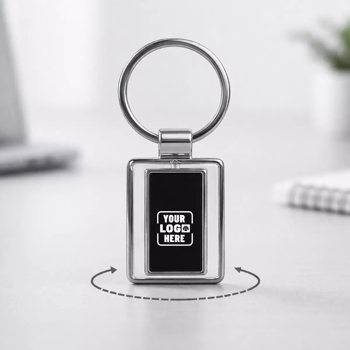 Rectangle Rotating Keychain