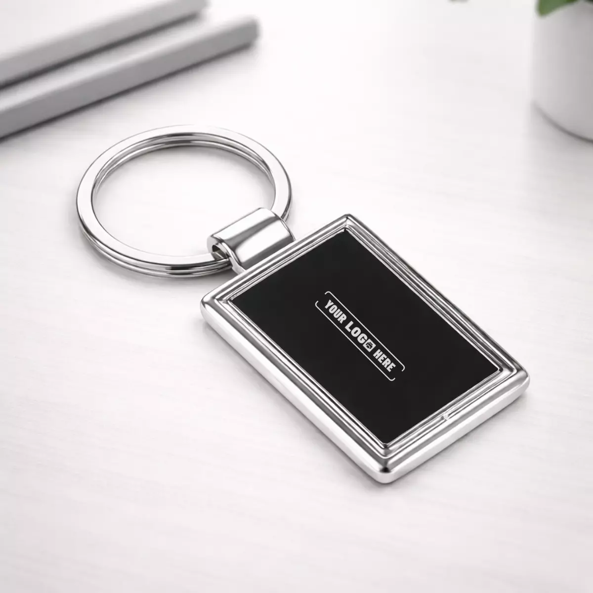 Rectangle Rotating Keychain