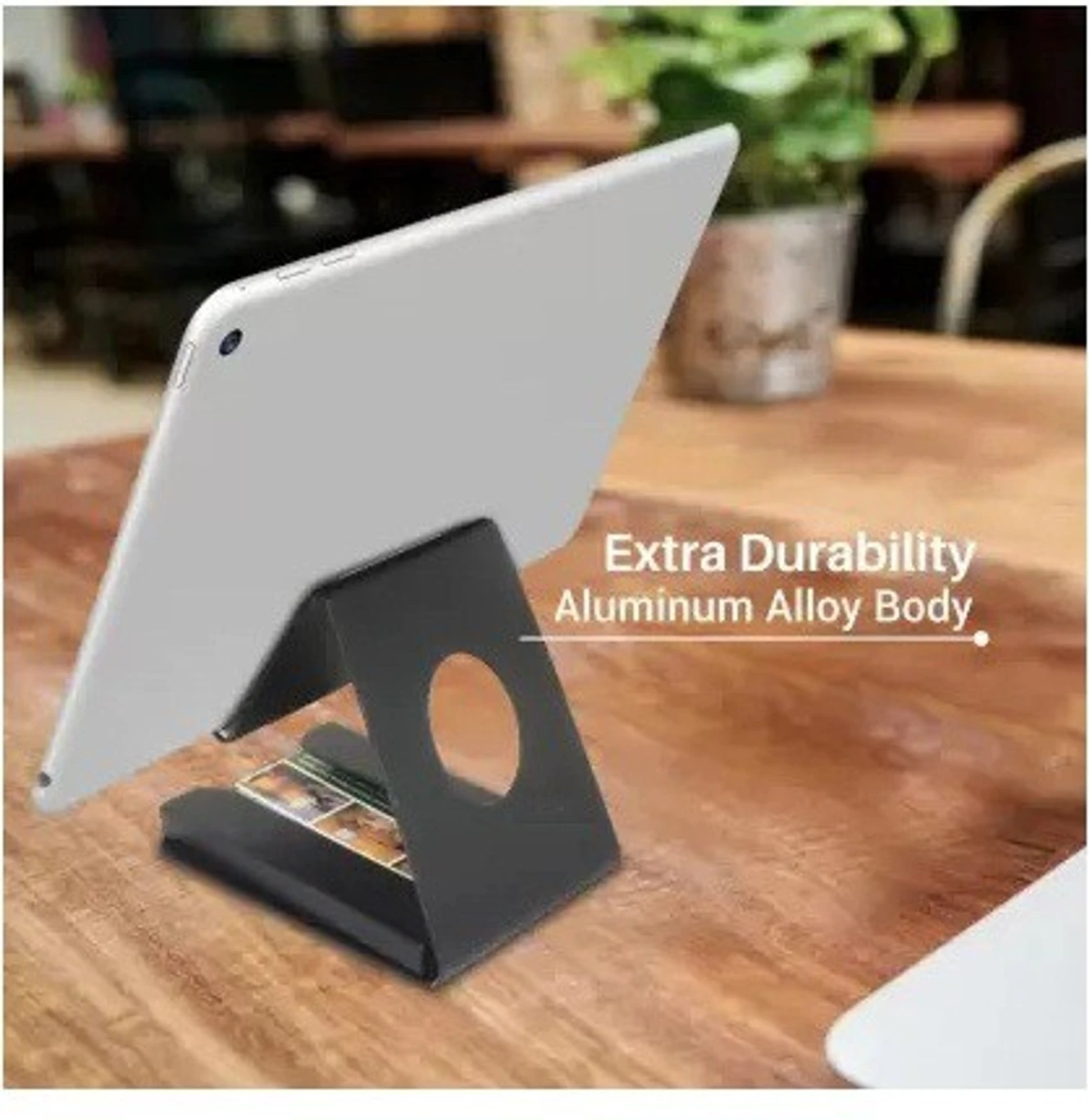 Metal Mobile Stand with Visiting Card Holder and Double Pen Holder