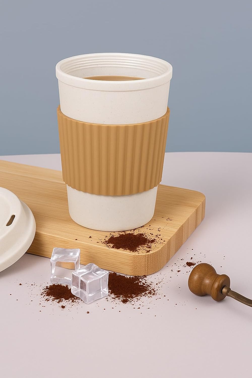 Wheat Straw Reusable Travel Coffee Mug with Lid