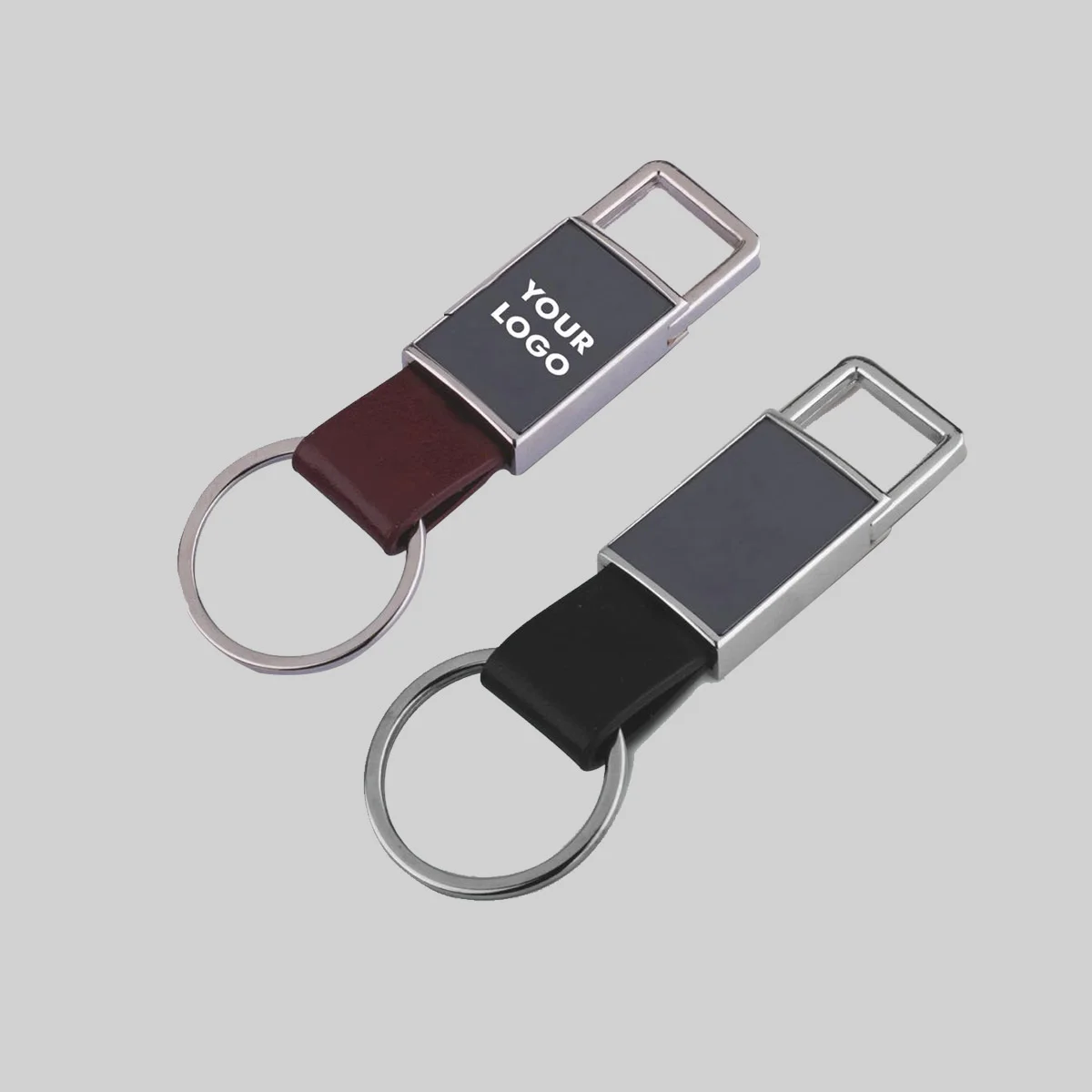 Pull Out Rectangle Metal Keychain