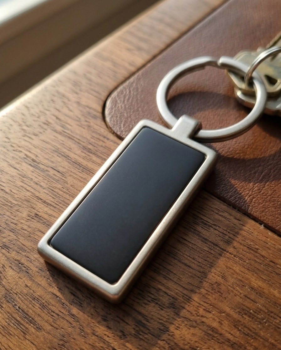 Premium Metal Black Keychain