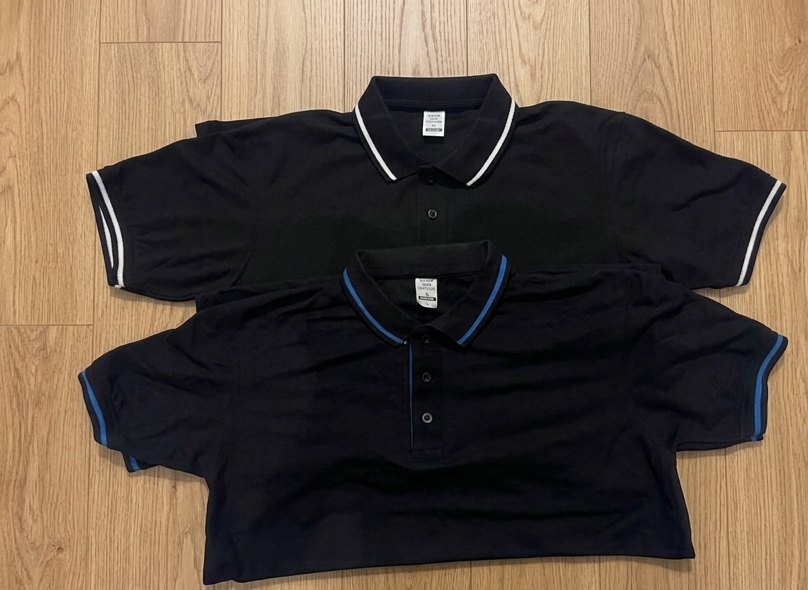 Solid Mid Stripe Collar Polo Cotton T-Shirt