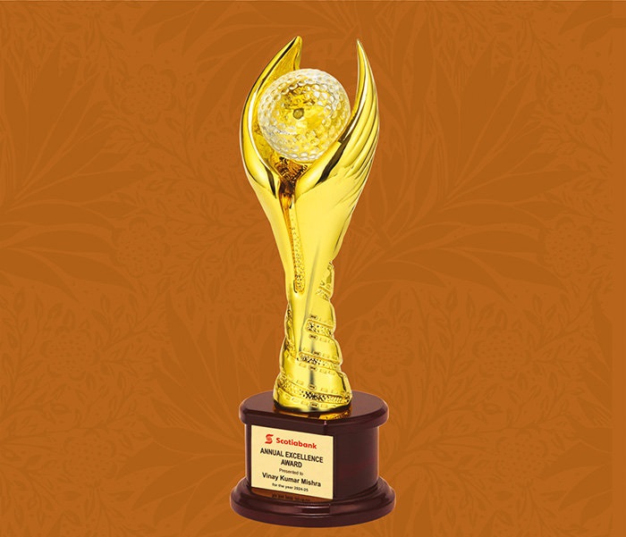 Premium Golden Globe Trophy