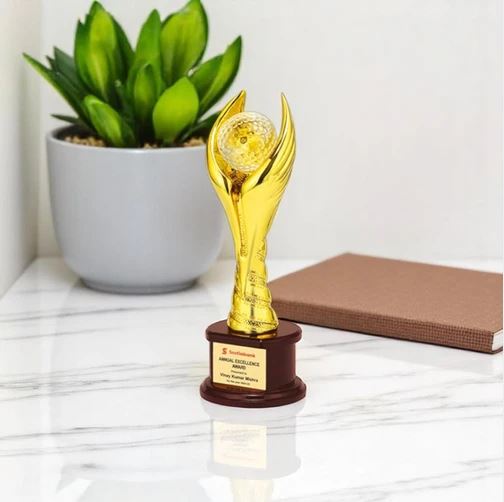 Premium Golden Globe Trophy