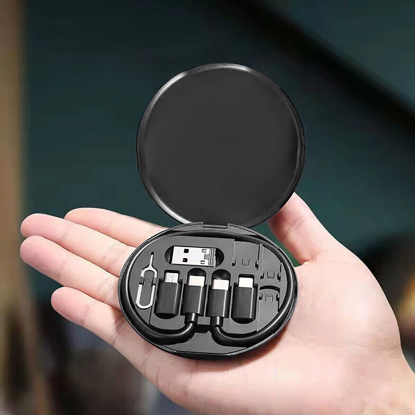 All-in-One Multi Charging Cable Kit with Phone Stand, Portable Travel Case