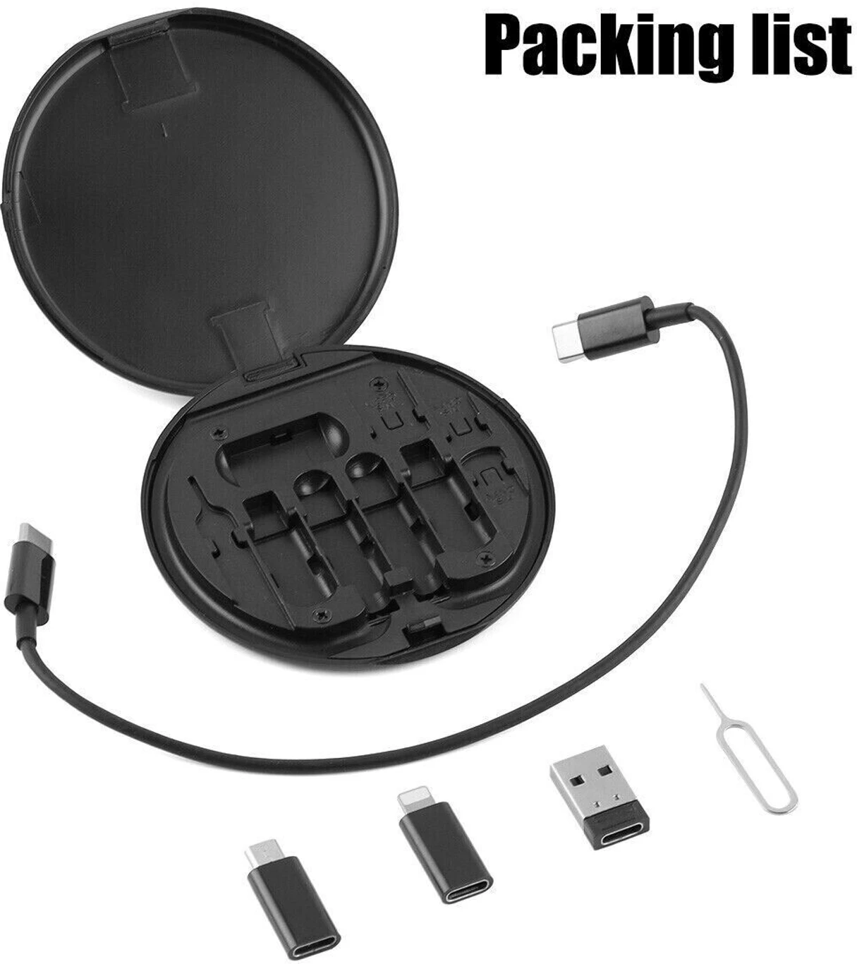 All-in-One Multi Charging Cable Kit with Phone Stand, Portable Travel Case