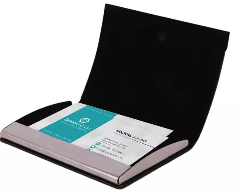 Stainless Steel Magnetic Visiting Card Holder