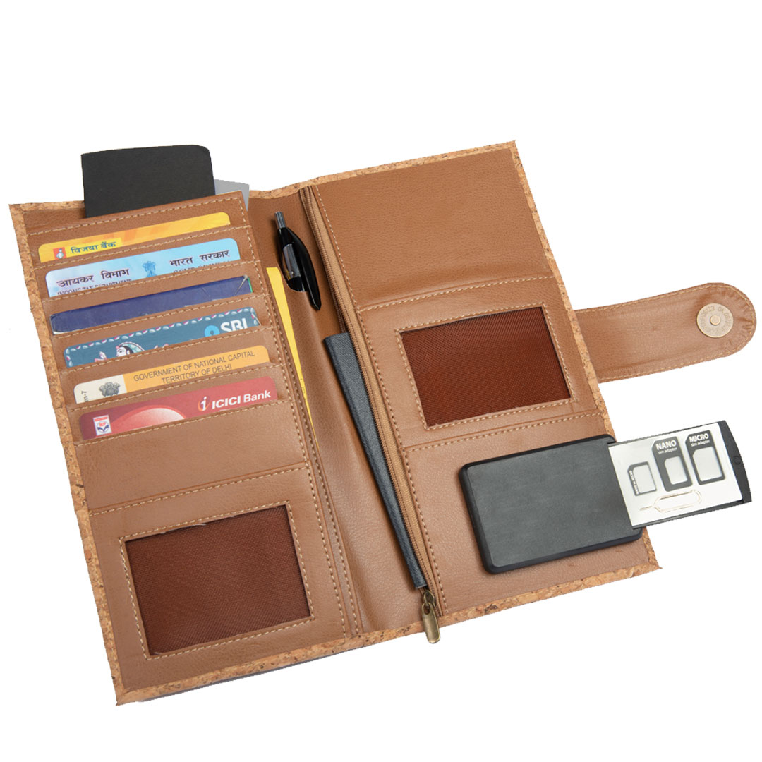 Cork Cheque Book Holder