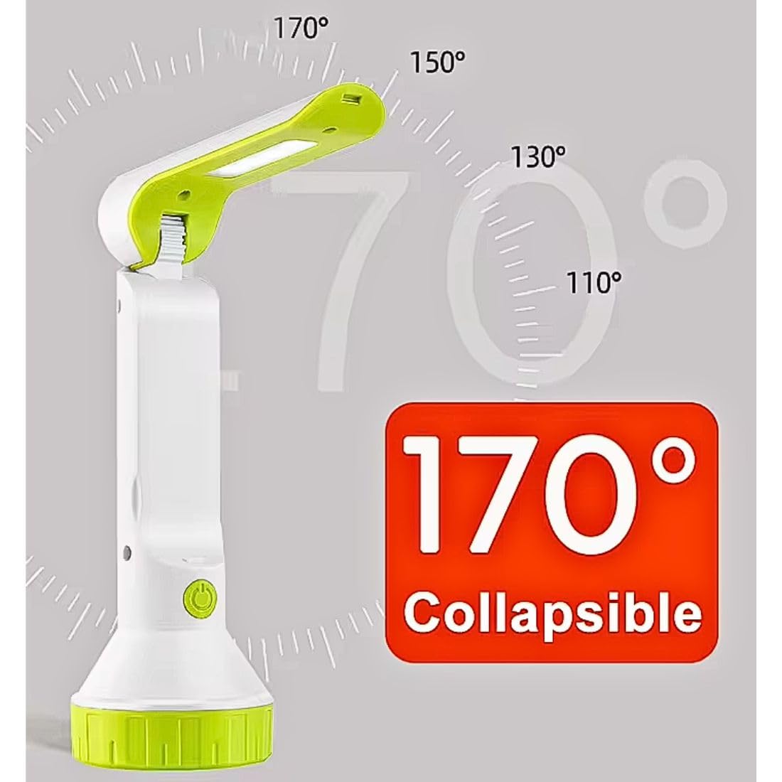 USB Rechargeable Torch with Folding Lamp