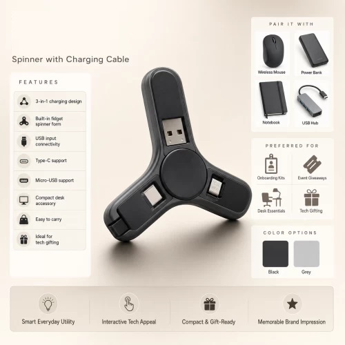Spinner with Charging Cables