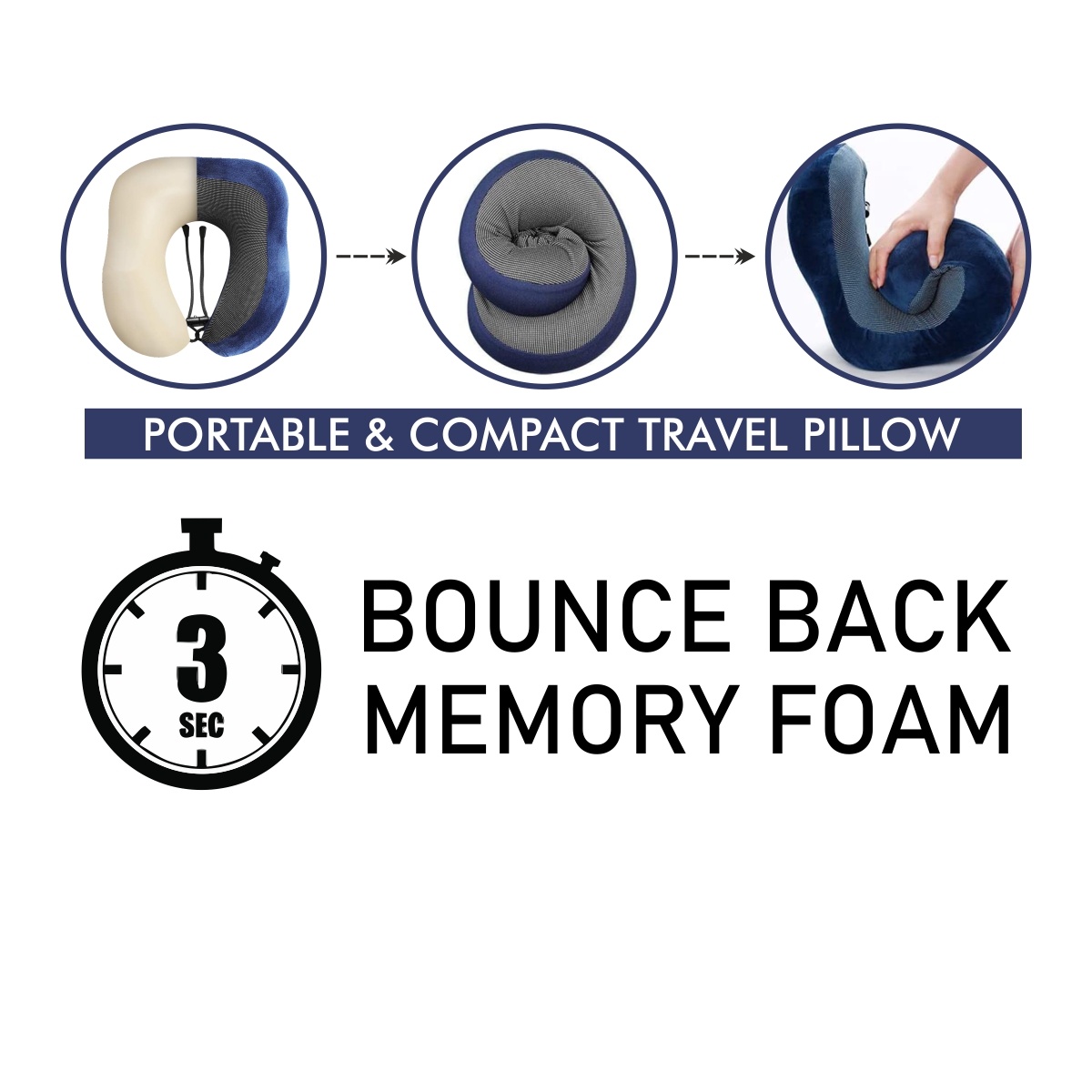 Hump shaped Travel Neck Pillow