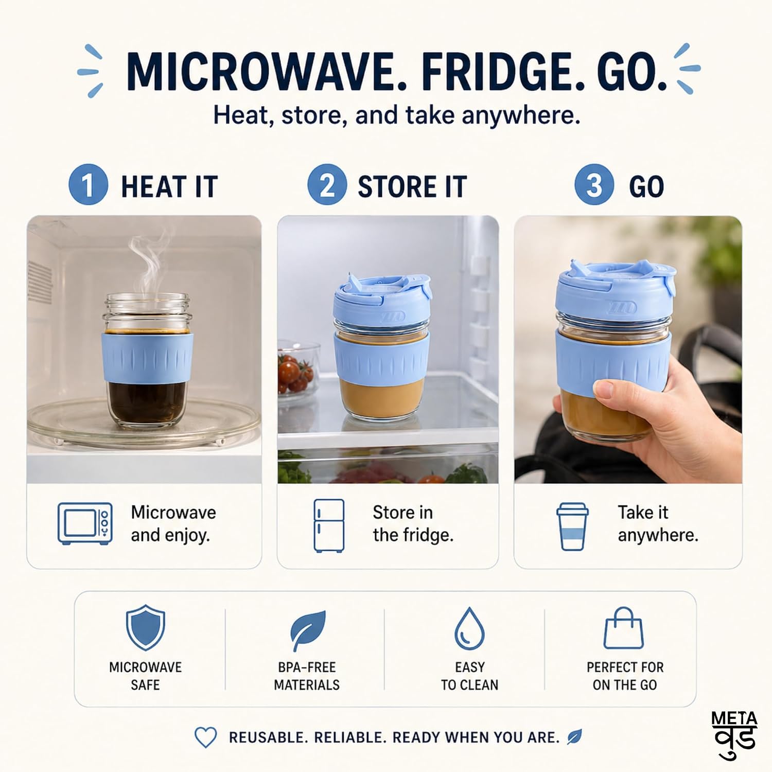 Glass Tumbler with Straw & Sip Lid
