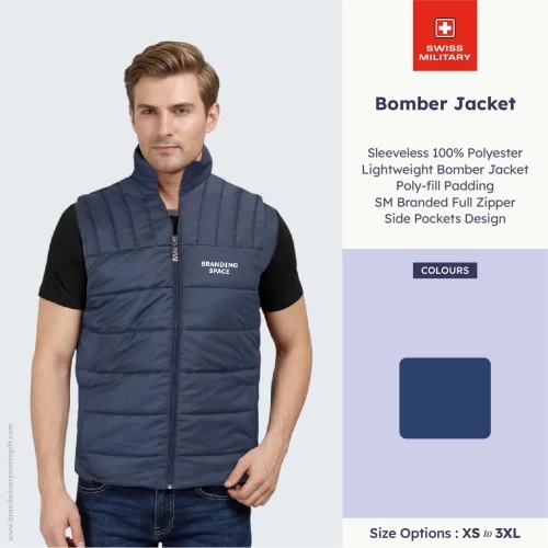 Swiss Military Bomber Jacket Sleeveless