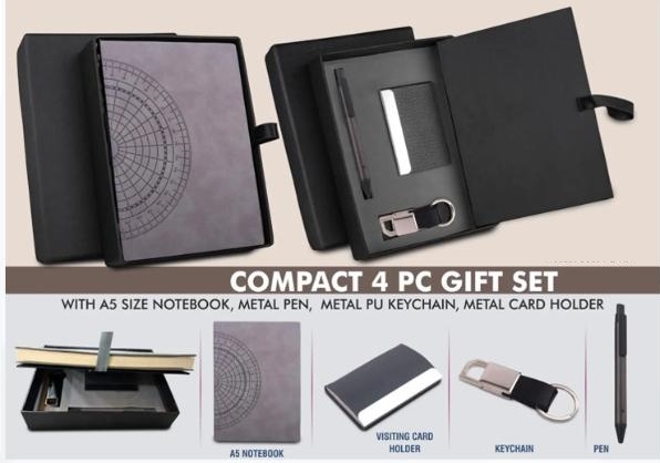 Gray Gift Set- 4 Pc