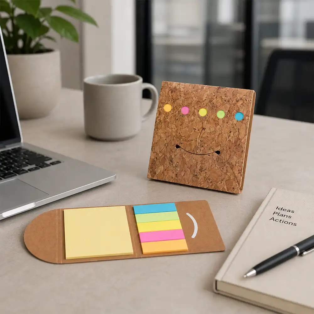 Smiley Cork Notepad