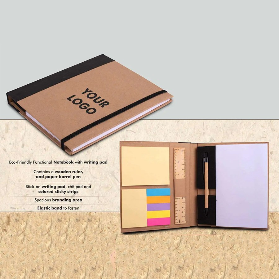 Eco-Friendly Notebook with Sticky Notes